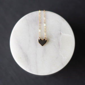 black heart necklace