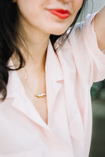 the lizzy - lightning bolt necklace with gold accent