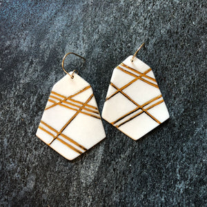 geometric mosaic earrings