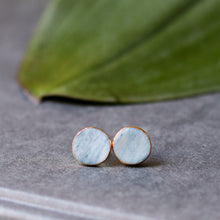 granite - teal studs with gold accent