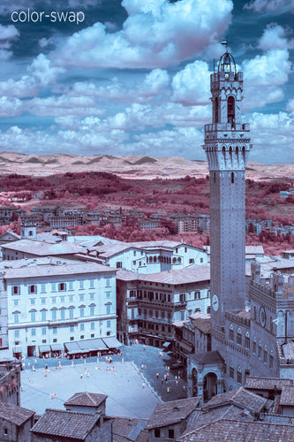 Il Campo in Siena aerial photo, infrared photography, drone photography, Austin photographer