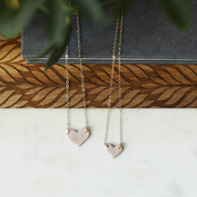 SAMPLE "greige" signature heart necklace